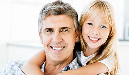 man and child posing