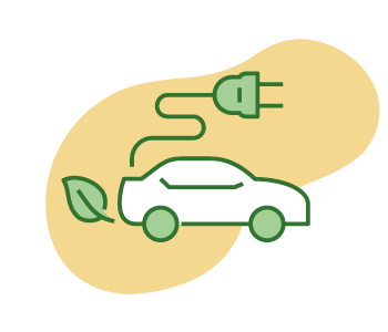 electric car graphic