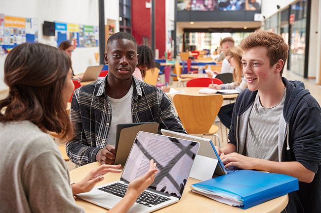 University students studying 