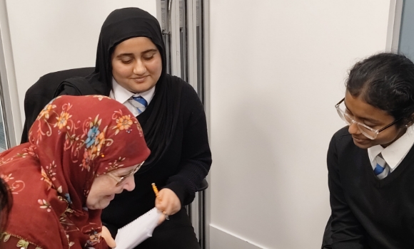 Volunteers teaching